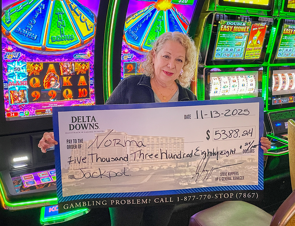 Jackpot Winner Norma L. $5,388