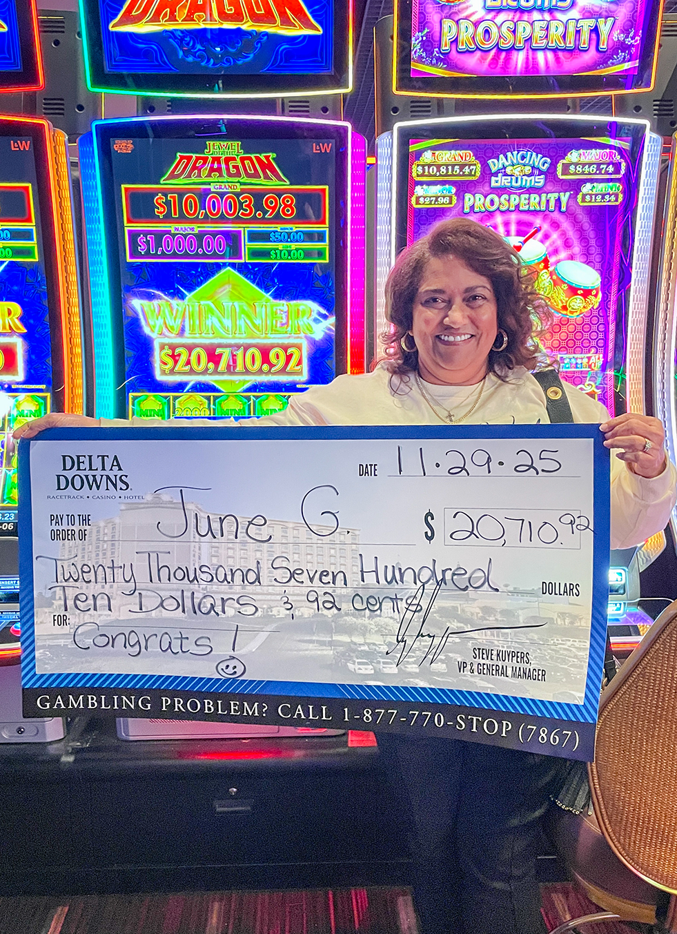 Jackpot Winner June G. $20,710