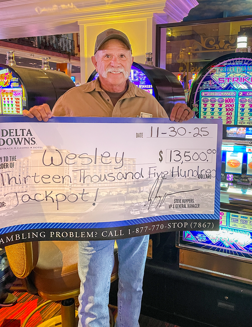 Jackpot Winner Wesley W. $13,500