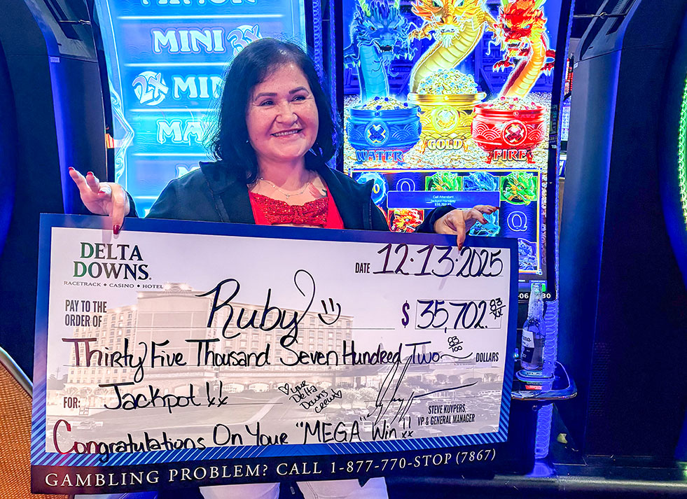 Delta Downs Jackpot Winner Ruby S. $35,702