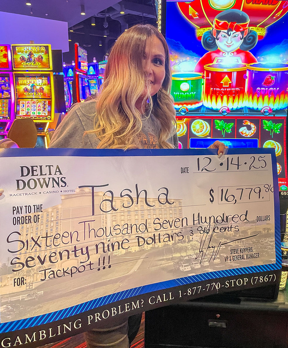 Delta Downs Jackpot Winner Tasha M. $16,779