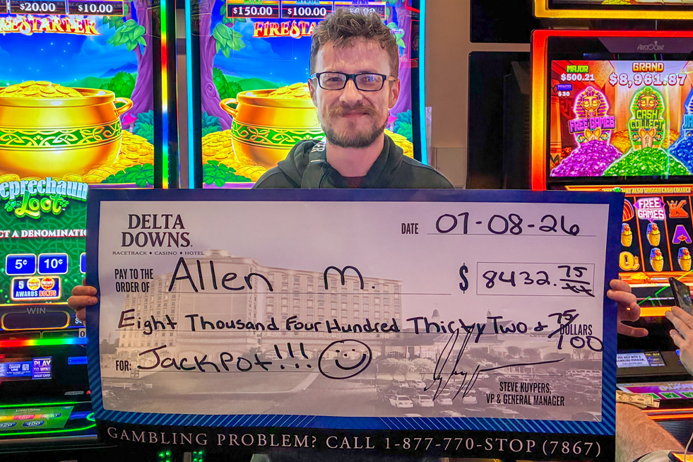 Jackpot Winner Allen M. $8,432