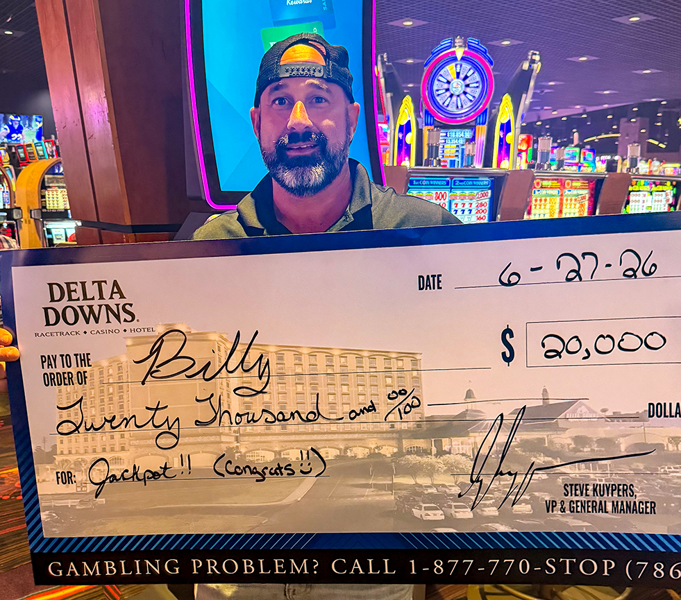 Jackpot Winner Billy B. $20,000