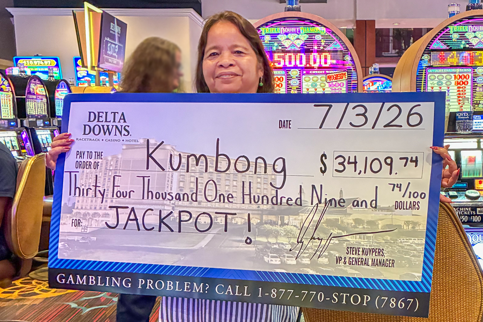 Jackpot Winner Kumbong S. $34,109
