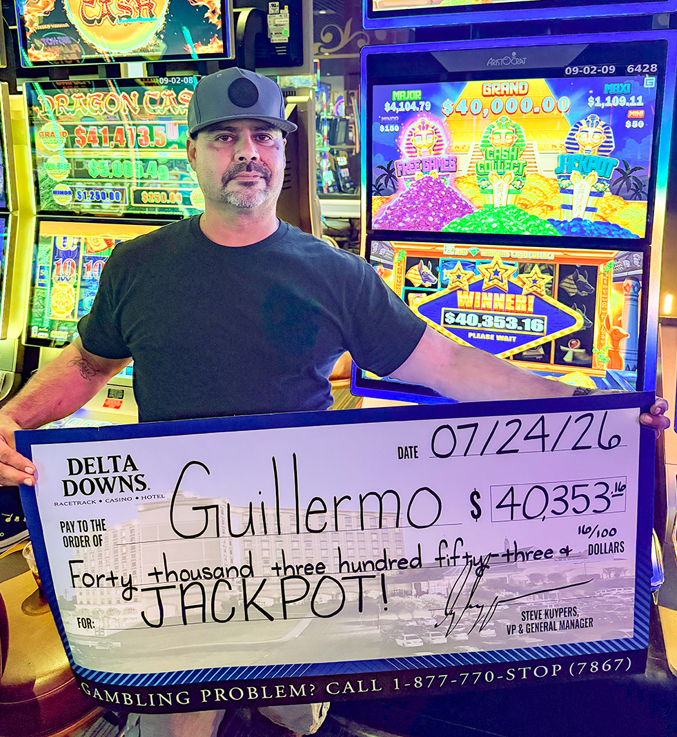 Jackpot Winner Guillermo A. 40,353
