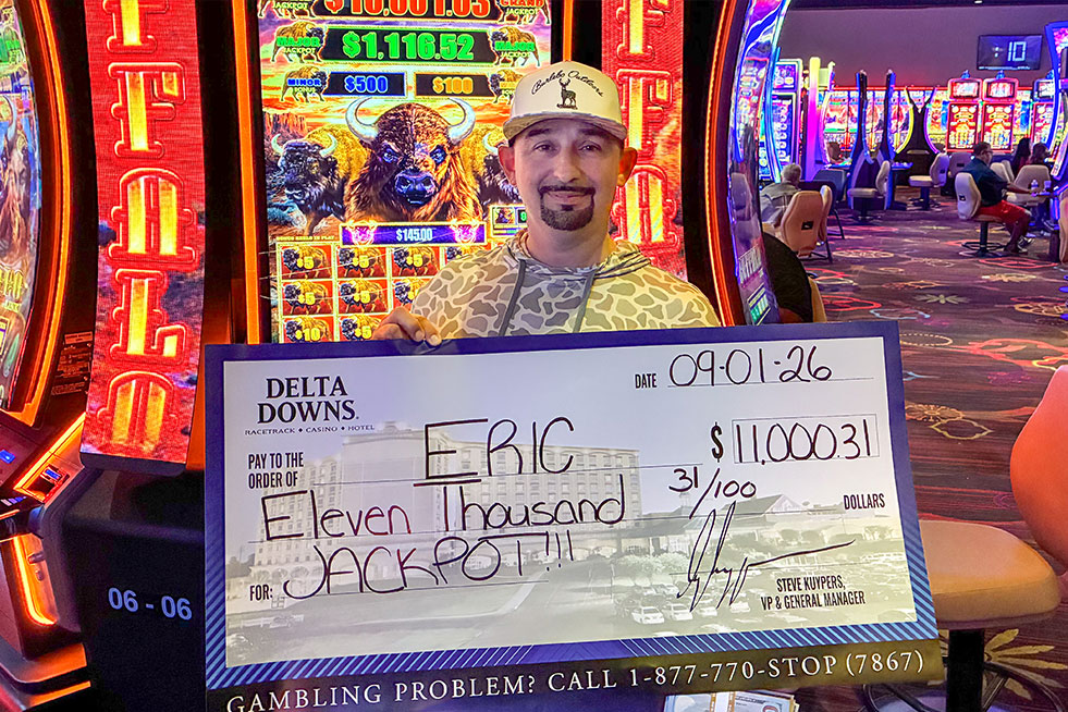 jackpot winner at delta downs