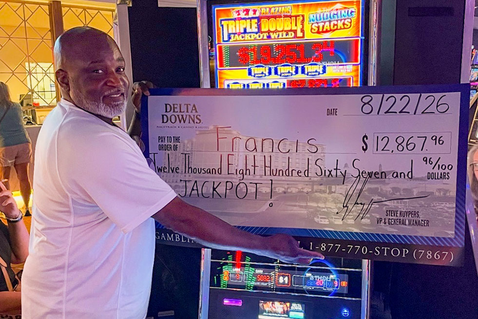 jackpot winner at delta downs