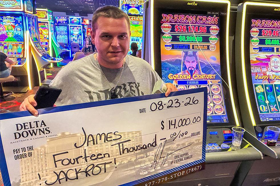 jackpot winner at delta downs