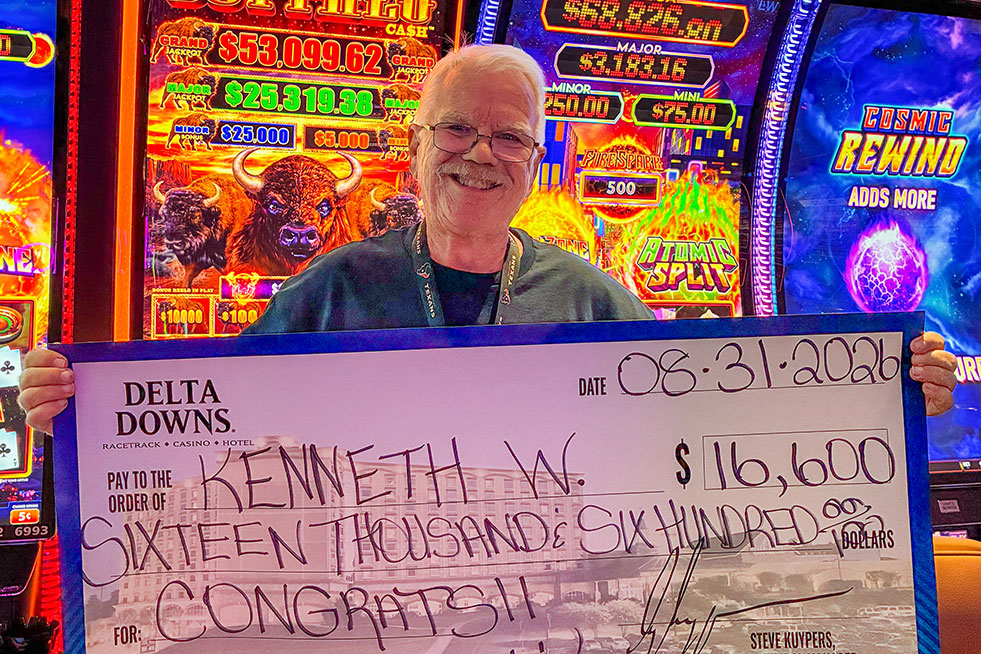 jackpot winner at delta downs