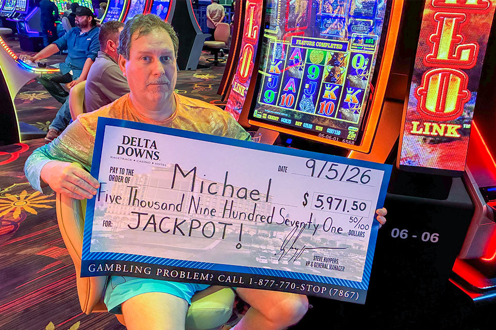 jackpot winner at delta downs