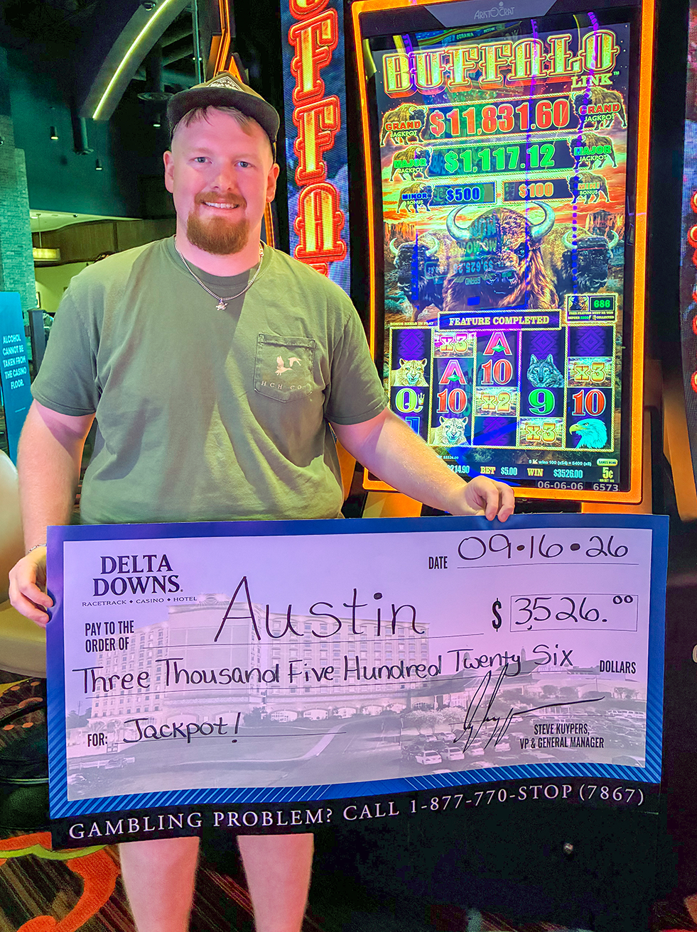 Jackpot Winner Austin C. $3,526