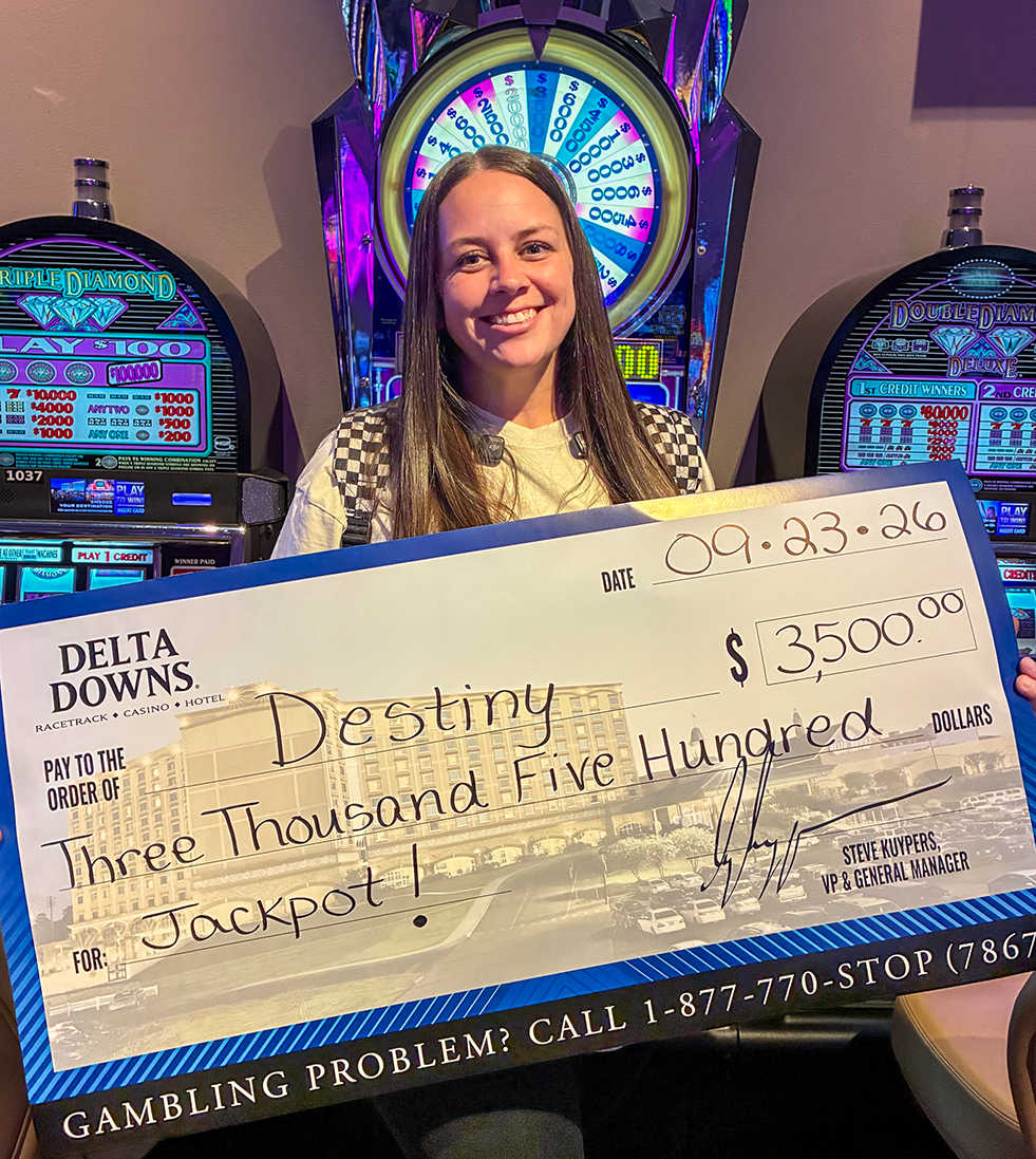 Jackpot Winner Destiny M. $3,500