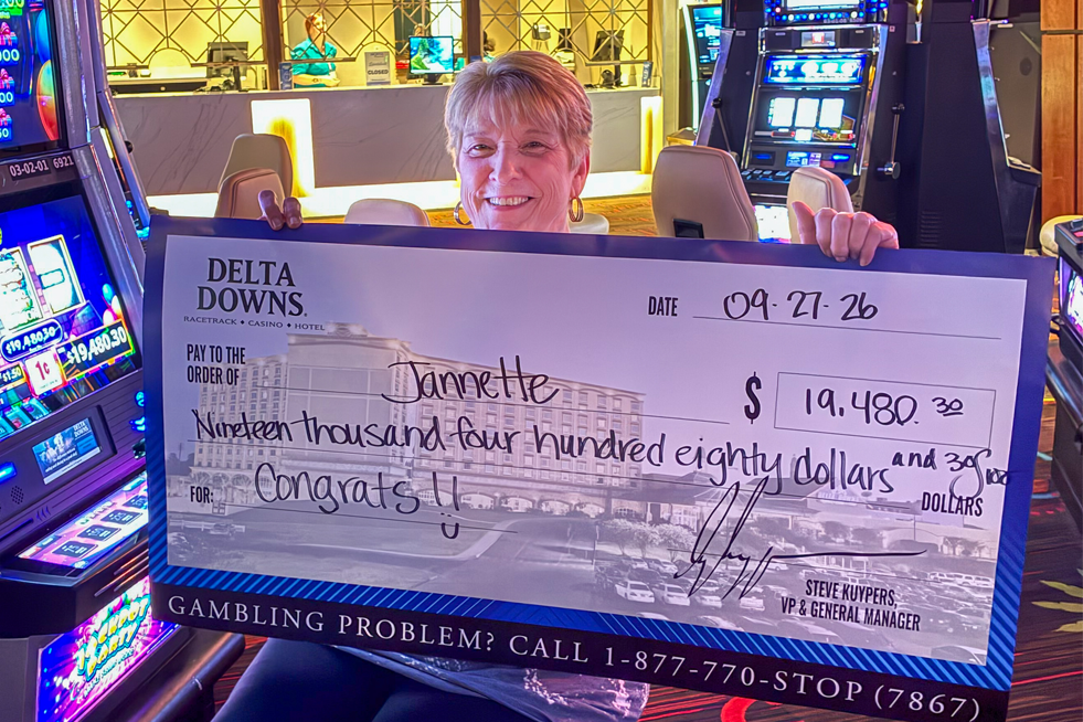 Jackpot Winner Jannette P. $19,480