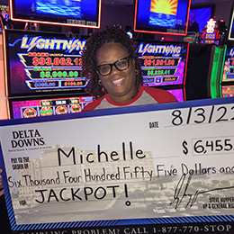Michelle - Winner at Delta Downs