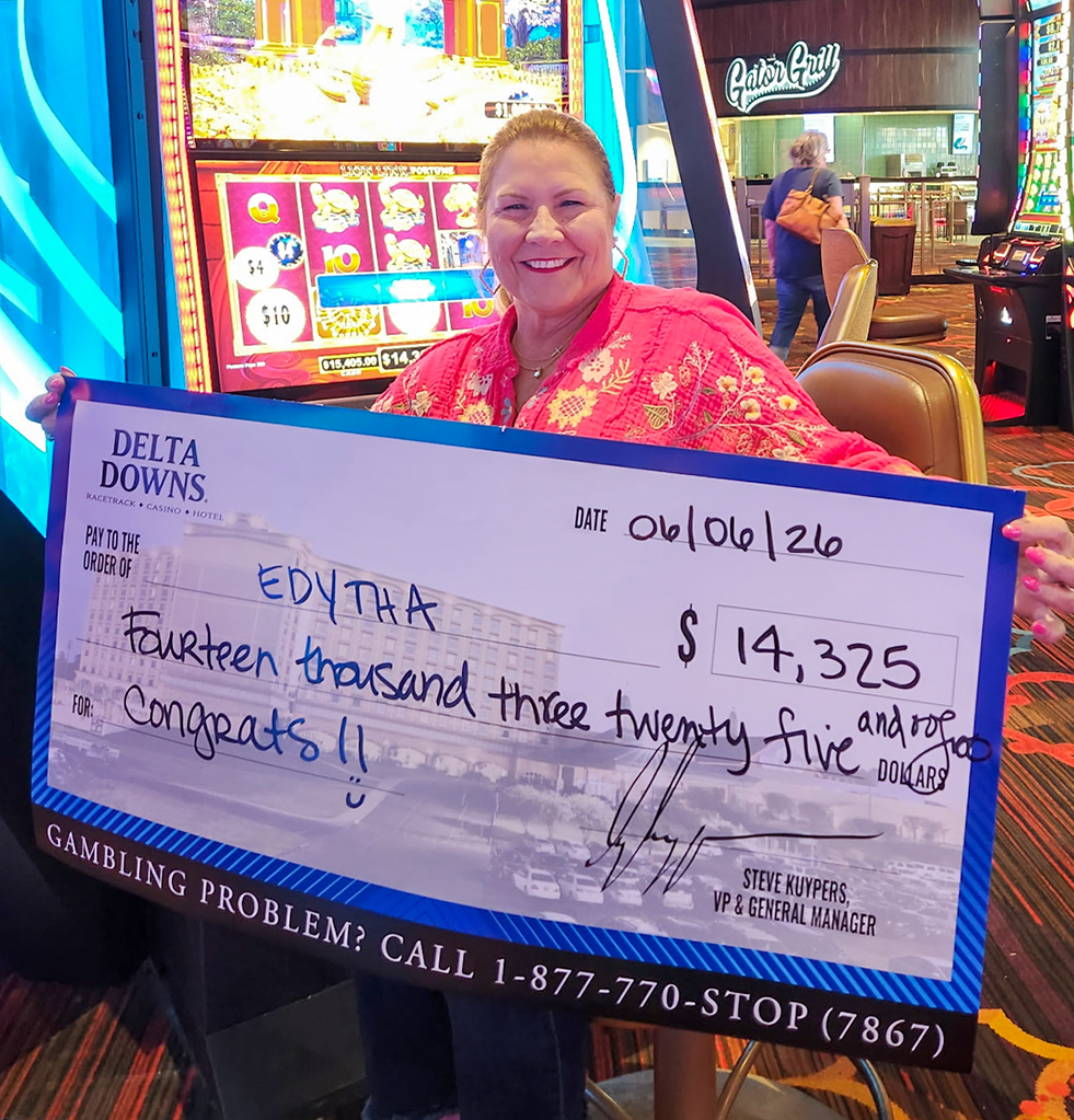 Jackpot Winner Edytha B. $14,325