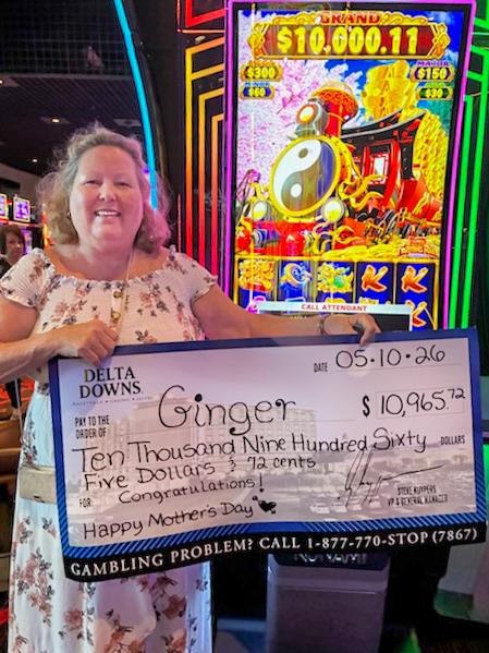 Jackpot Winner Ginger R. $10,965