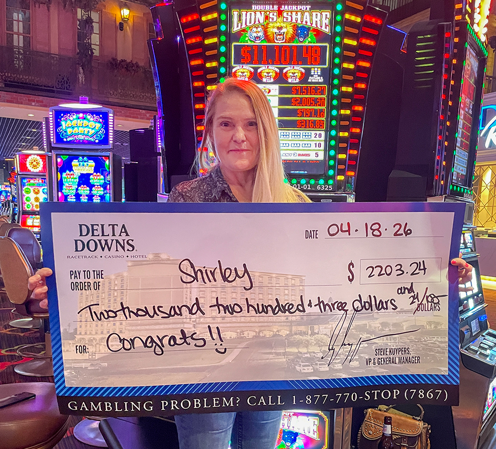 Jackpot Winner Shirley W. $2,203