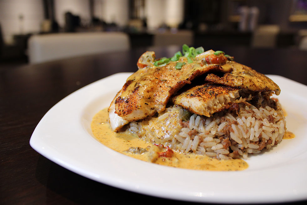 Blackened Red Fish Ponchartrain at The Spotted Horse