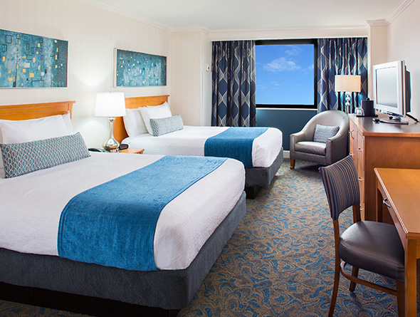 front facing view of an IP hotel room