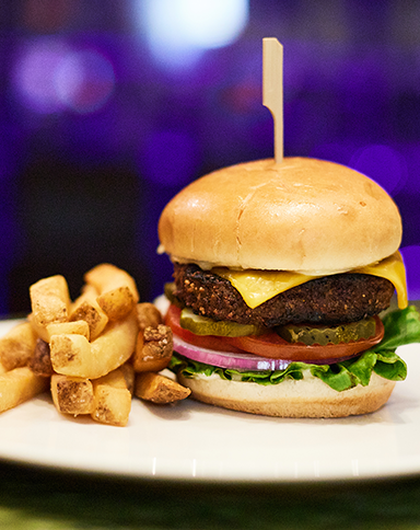 burger and fries