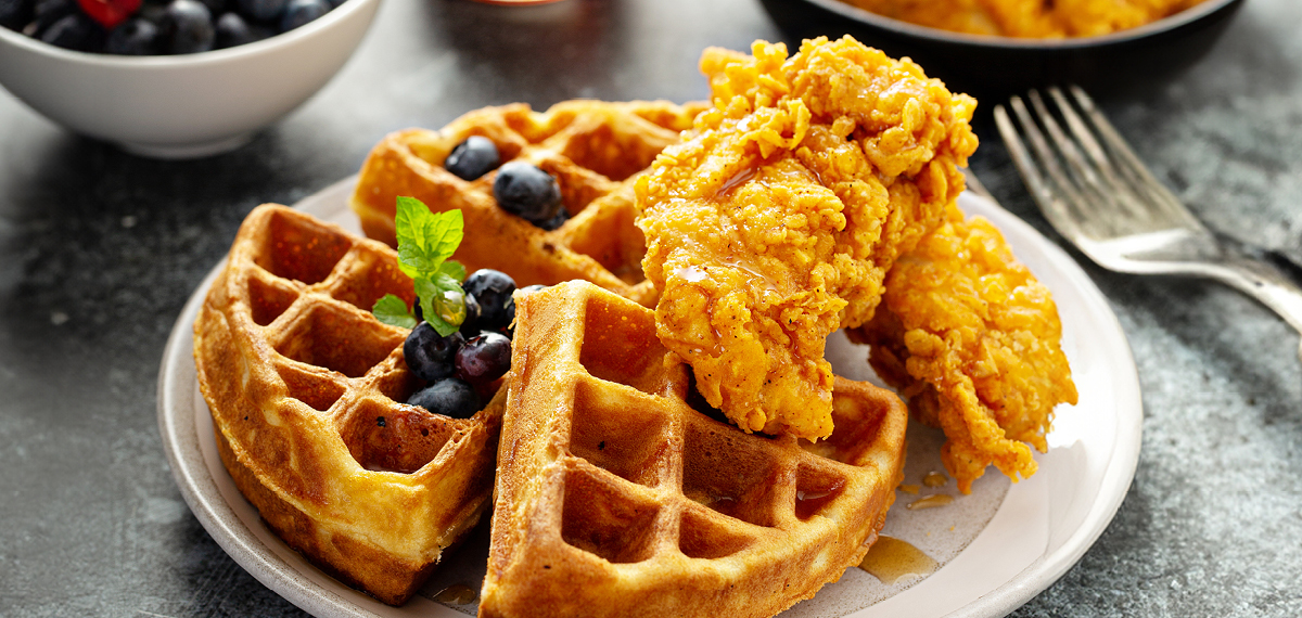 waffles and chicken