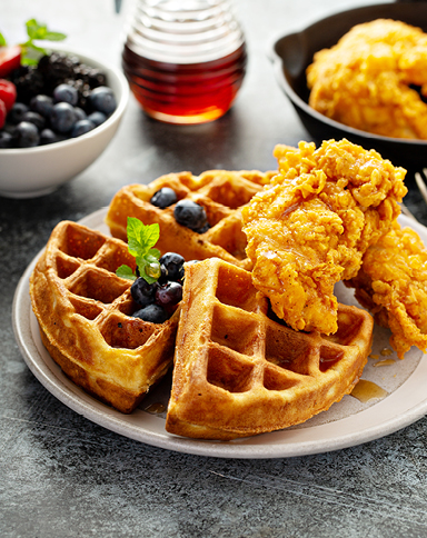 waffles and chicken