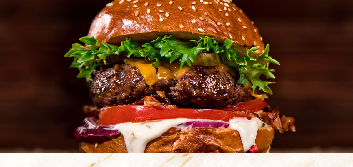 charter 18 modern marble background with burger