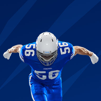 Football player with FanDuel logo
