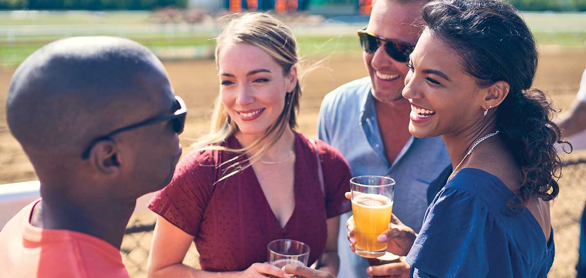 group at racetrack image