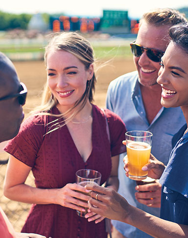 group at racetrack image