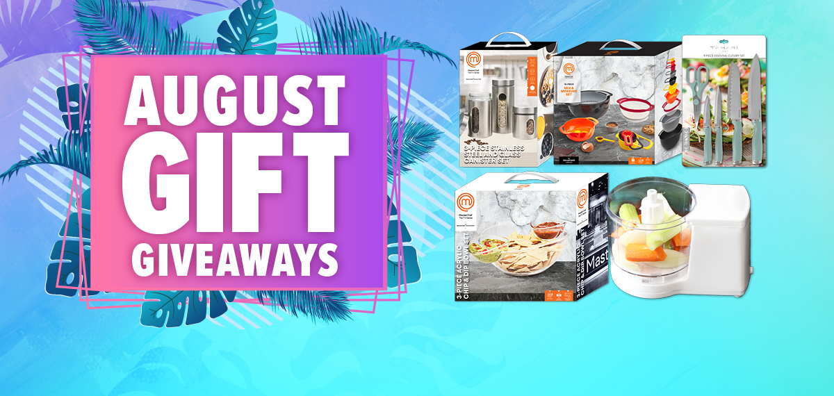 August Gift Giveaways with pictures of gifts