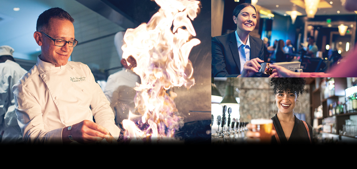 Images of people simulating various employment