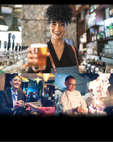 Images of people simulating various employment