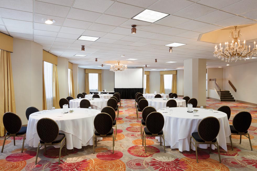 Parkview Ballroom Presentation Setup at Valley Forge Casino Resort