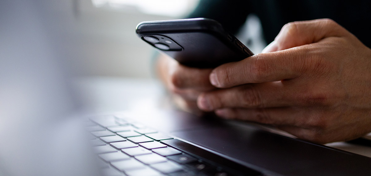 phone and keyboard