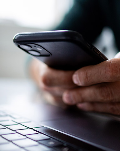 phone and keyboard