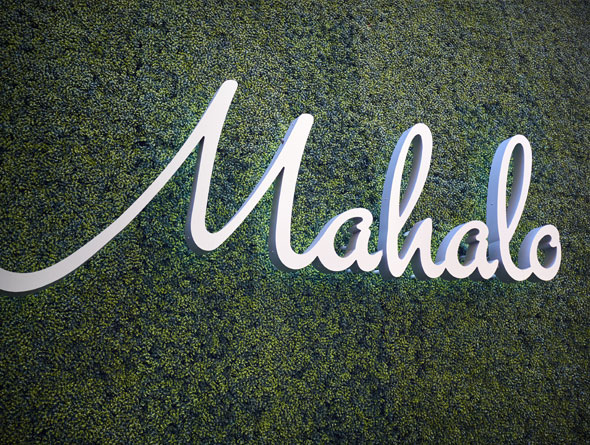 Mahalo sign at The Cal