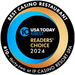 2024 Readers' Choice Award - Best Casino Restaurant - IP 10th Place logo
