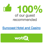 Award logo WotIf Guests recommend Suncoast Hotel & Casino