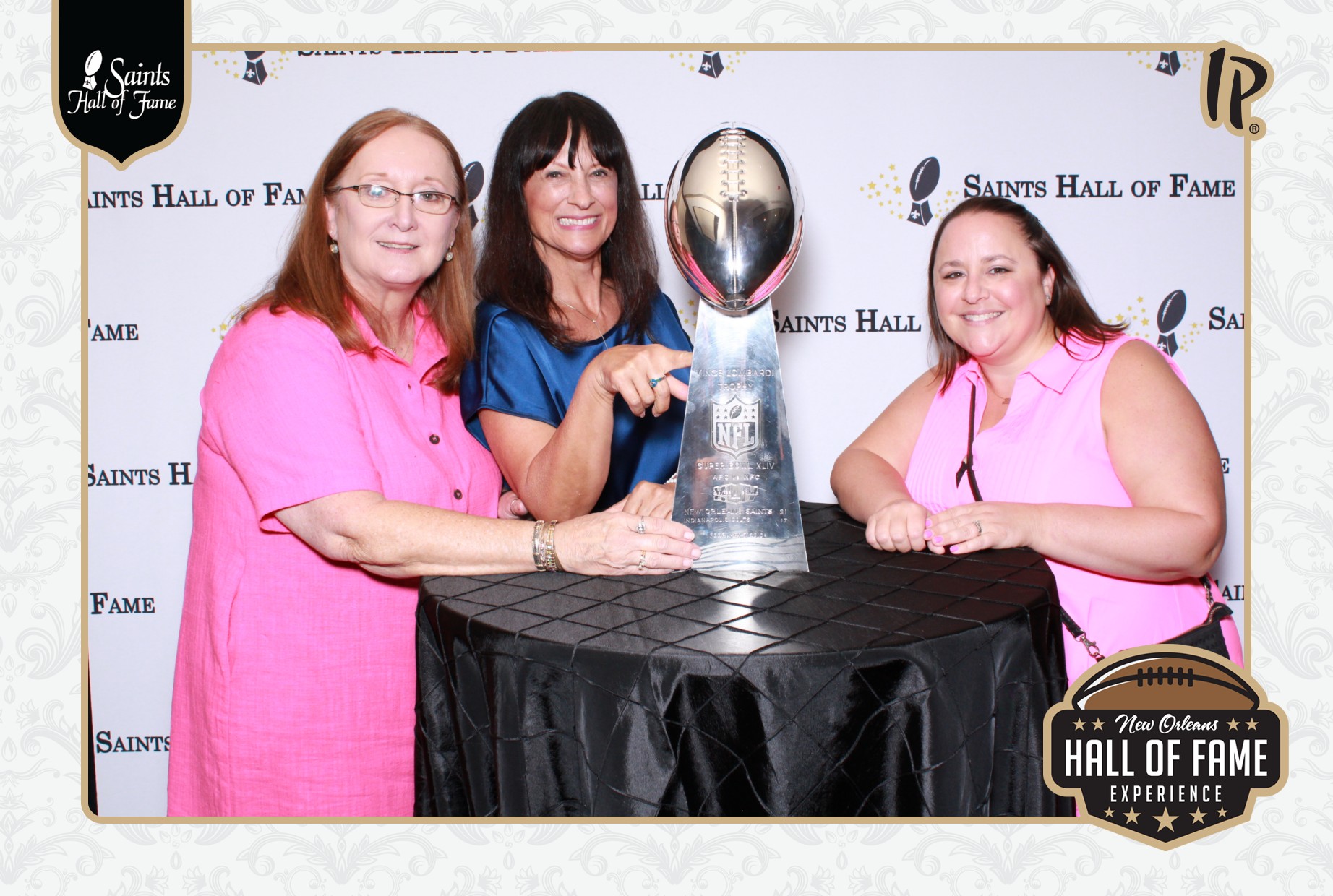 attendees with trophy