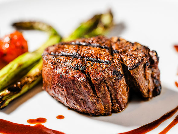 Steak and asparagus image
