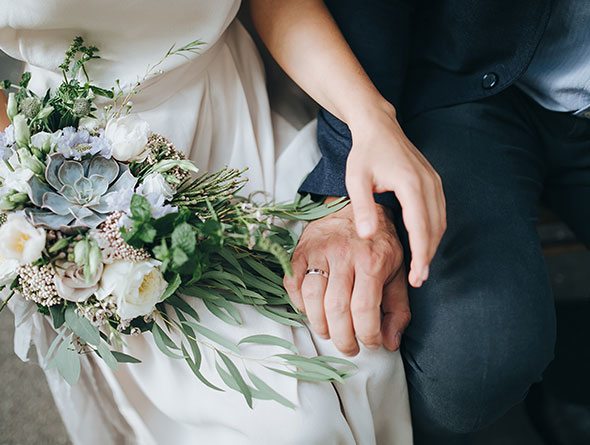 couple at wedding image