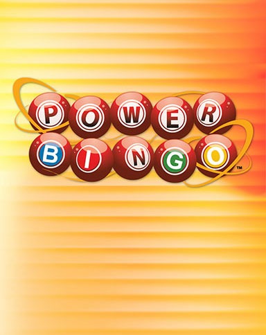 power bingo logo on a textured yellow and orange background