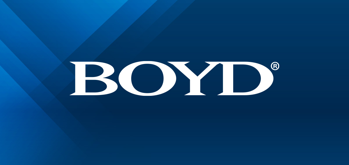 boyd gaming logo on a background