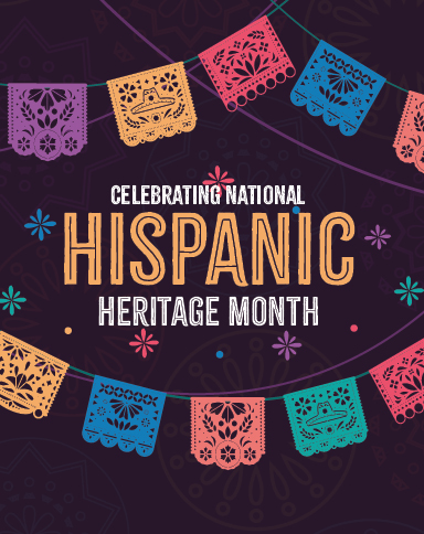 celebrating national hispanic heritage month on a latin inspired background