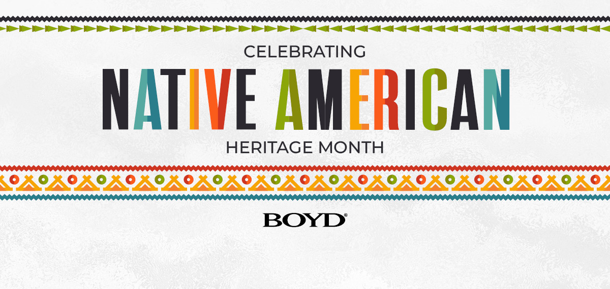 celebrating native american heritage month with boyd logo and decorations