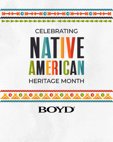 celebrating native american heritage month with boyd logo and decorations