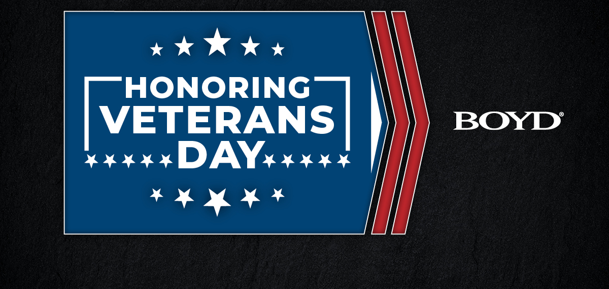 Boyd Honors Veterans Day on patriotic background