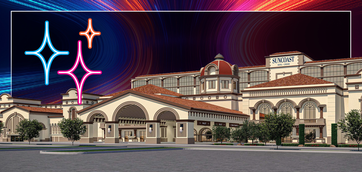 suncoast exterior with stars and background
