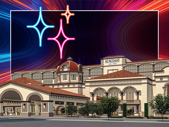 suncoast exterior with stars and background